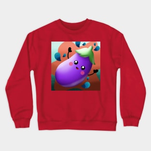 Cute Kid Eggplant Crewneck Sweatshirt